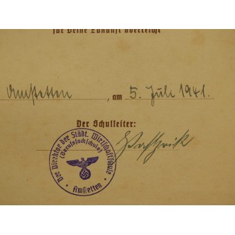 Книжка выпускника Du und dein Volk, 1941. Espenlaub militaria